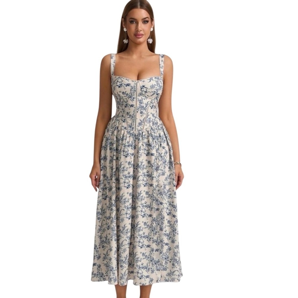 Y2k Kutumai Corset Milkmaid Babydoll Womens size XL Wedding Guest Dress Romantic
